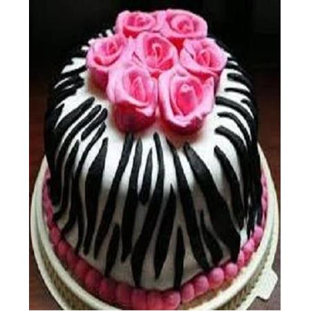 Zebra Desen Pembe Güllü