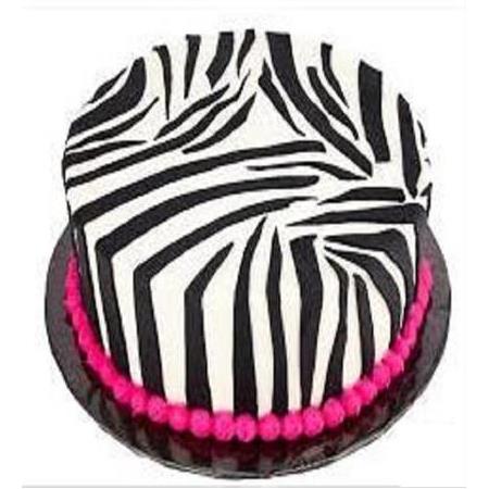 Zebra Desen Doğum Günü Pastası